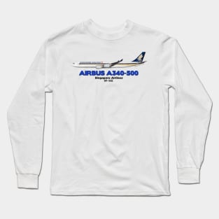 Airbus A340-500 - Singapore Airlines Long Sleeve T-Shirt